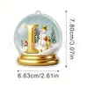 Letra Bola de Cristal Amarilla Acrílico Colgante para Coche Adorno para Árbol de Navidad Decoración del Hogar Espejo Retrovisor