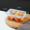 Contenedores de plástico para alimentos, tapas de PP de grado alimenticio, loncheras, almacenamiento para refrigerador y cocina, cuadrados, transparentes, herméticos