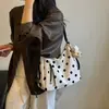 Bolso de Mano de Gran Capacidad Estilo Coreano para Mujer 2026 Nuevo de Moda Nicho Lunares Bolso Tote Mochila para Viaje Diario Bolso de Hombro