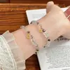 Pulsera de Cristal Fantasma Verde Natural al por Mayor de One Piece con Colgante de Oso Amuleto de la Suerte de Calcedonia, Joyería de Diseño Original para Mujeres