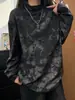 Camiseta Masculina Tie-dye de Manga Longa Transfronteiriça Americana 2026 Verão Nova Tendência Marca Hipster Bonito Peso Pesado Juventude Solta
