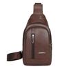 Bolsa de Pecho Cuero Retro Suave Pu Bandolera Bolsa para Hombre Negocios Casual Moda Bolsa para Hombre Mochila Deportiva Bolsa de Pecho Bolsa de Hombro