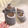Zapatos de Bebé Estilo Princesa con Lazo para Primavera y Otoño 3-6-9-12-15 Meses Bebé Niña Suela Suave Pata de Gallo Zapatos para Niño Pequeño