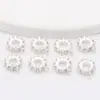 Relleno de Oro de 14K Color Duradero Microincrustado Circonita Espaciador de Cuenta con Agujero Grande Conector de Colgante para Pulsera DIY Hecho a Mano