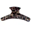 YHJ accesorios para el cabello nuevo acetato estampado de leopardo pinza para el cabello de alta calidad pinza para el cabello grande pinza de tiburón trasera para mujer tocado pinza para el cabello
