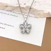 Collar Collar de Flor Giratoria Transfronterizo Accesorios para Mujer Estilo Ins de Nicho Diseño de Moda Acero de Titanio Accesorios que no se Desvanecen