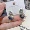 Brincos de Coração com Zircônia e Diamantes em Prata de Alta Qualidade Acessível Estilo Retrô para Mulheres 2025 Novos Brincos Tendência com Pino de Prata Brincos