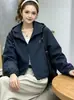 Chaqueta corta con capucha para mujer, estilo fino para figuras petite, nueva chaqueta de moda popular primavera/otoño 2026, top casual para mujer