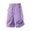 Shorts Casuais Versáteis de Secagem Rápida Estilo Workwear para Homens, Nova Marca Tendência Verão 2026, Shorts Elegantes de Perna Larga Corte Reto