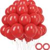 Pacote com 30 Balões de Látex Espessos Foscos de 12 polegadas para Aniversário, Casamento, Decoração de Festa em Vermelho, Preto e Verde Escuro para o Festival Qixi