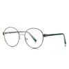 Nuevas gafas de moda anti-luz azul 3137 estilo japonés retro metal espejo plano redondo dulce chica simple foto callejera montura óptica