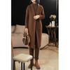 22922 Daaimaiyiyuan Nuevo Abrigo de Solapa de Manga Larga de Longitud Media Color Sólido Traje Moda Mujer Otoño/Invierno 2025