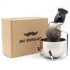 Herramientas de afeitado para hombre juego de afeitado brocha de afeitar de pelo de tejón cepillo para barba cepillo de afeitar cepillo para barba barbería peluquería cuidado juego de tres piezas