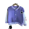 Chaqueta de Béisbol para Niñas Otoño e Invierno Nuevo Estilo Universitario Manga Estampada Versátil Cálido para Niños Venta al por Mayor
