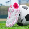 Zapatos Deportivos para Correr y Fútbol Infantiles con Clavos Largos Transfronterizos con Diseño de Hebilla Giratoria, Zapatos de Fútbol Infantiles para Competición y Entrenamiento con Clavos Largos Antideslizantes