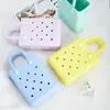 Nuevas Explosiones EVA Bolsa Portátil con Agujeros Impermeable Bolsa de Playa DIY Verano Creativa Linda Bolsa Cuadrada Pequeña Bolsa Nueva