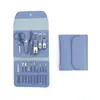 Estuche plegable para cortaúñas juego de 16 piezas juego de cortaúñas verde matcha cortaúñas para uñas cortaúñas para uñas manicura juego de cortaúñas para uñas