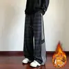 Otoño Invierno Tie-dye Pantalones Sucios para Hombre Marca de Tendencia Estilo Americano Pantalones de Pierna Ancha Rayados Holgados Tallas Grandes Casuales Pantalones Deportivos de Pierna Recta Venta al por Mayor