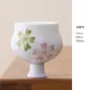 Taza de Té Yutian Pintada a Mano con Color de Engobe Quemado Púrpura Taza Individual Taza de Maestro Hogar Lujo Set de Té Kung Fu Taza de Té para Mujer