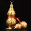 Ocho Diagramas Calabaza de Latón Auspiciosa y Ruyi Decoración Abierta Hueca Calabaza de Cobre Decoración para Sala de Estar Dormitorio Oficina Adornos
