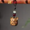 Sândalo Dourado Nova Versão dos Doze Signos do Zodíaco Pingente para Celular Pingente de Madeira para Bolsa Chaveiro Argola Lembrancinha