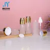 Garrafa de classificação de cosméticos de acrílico de alta qualidade, garrafa de vidro fosco, quantidade de spray, garrafa de loção, garrafa de creme Dourado fosco