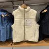 477578 otoño e invierno nueva ropa para niños chaleco con cremallera de imitación borreguito cálido de lana para exteriores