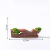 Serie de baldosas de pared creativas de paisaje en miniatura, serie de vallas de madera, accesorios decorativos temáticos de granja, decoraciones de bricolaje y pequeños adornos para terrarios