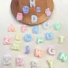 Acrílico Luminoso Furo Grande Letra Inglesa DIY Furo Reto Pingente Corrente de Celular Contas Soltas Acessórios de Joia