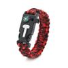 Pulseira Tecida de Paracord para Exterior Pulseira de Paracord Cinco em Um Bússola Multifuncional Iniciador de Fogo Pulseira de Sobrevivência de Paracord
