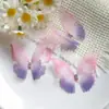 Pacote com 3 Borboletas de Tule 3D de Camada Dupla de 5cm para Acessórios de Cabelo DIY Feitos à Mão, Materiais de Decoração, Brincos de Maquiagem Facial Estilo Antigo Hanfu