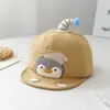 Boné de Pato com Aba Macia de Pinguim Bebê Desenho Animado, Chapéu de Sol para Bebê com Listras e Top Pontiagudo para Primavera e Outono, Boné de Beisebol para Exterior
