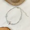 Galáxia no Pulso~Estilo Ins Personalizado Brilhante Prata Quebrada Pérola Estrela do Mar Pulseira Atmosfera de Nicho Joias de Alto Padrão