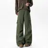 Nuevos pantalones casuales rectos para hombre 2026, pantalones cargo retro de secado rápido con bolsillos, pantalones de pierna ancha, pantalones largos para hombre