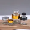 Frasco Fosco, Frasco para Creme com Tampa Dourada, Frasco de Embalagem para Creme Facial, Frasco Dosador Cosmético, Frasco de Vidro para Creme para Olhos 5-100g