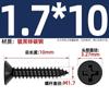 Tornillos Autoperforantes de Cabeza Plana Cruz Negra Endurecida Ka Tornillos Pequeños de Cabeza Avellanada M1M1.2M1.7M2M2.6M3M4Mm