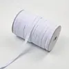 Venta al por mayor de fabricante banda elástica para correr negra y blanca, banda de goma plana de alta elasticidad, accesorios de banda elástica 0.3-1.5 mm