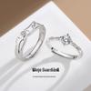 Anel de casal anjo demônio prata esterlina 925 joia criativa personalidade luxo leve presente comemorativo para meninos e meninas