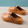 Zapatos de Plataforma Burkan para Mujer Verano Nuevo Antideslizantes Punta Cerrada Resistentes al Desgaste Hebilla Exterior EVA No Huelen Mal Calzado para Acampar