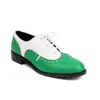 Zapatos de mujer estilo brogue con cordones en la parte delantera zapatos oxford planos estilo retro británico zapatos de cuero zapatos casuales para mujer