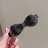 Gravata Borboleta Preta Fashion Brilho Diamante Clipe de Um Caractere Estiloso Clipe de Mola para Rabo de Cavalo de Menina Clipe de Cabelo Alto Valor de Cor Acessório de Cabelo para Cabeça