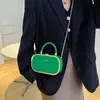 Bolsa Carteiro Transfronteiriça com Corrente para Mulheres 2025 Nova Moda Bolsa de Mão Simples Popular Bolsa de Ombro Transversal Bolsa Pequena para o Dia a Dia