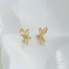 Aretes de Lazo de Zirconia Color-Preservante Chapados en Oro de 14K con Anillo Colgante Accesorios para Aretes DIY Joyería de Oreja Hecha a Mano Materiales