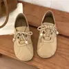 Elegantes mules de caña baja, casual 2026, diseño versátil con cordones, estilo coreano, colección de otoño, con tacón oculto para mayor altura, uso bidireccional, nuevo estilo para mujer