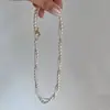Collar de perlas de vidrio con hebilla de girasol de doble capa para mujer, cadena de suéter con cuentas de nicho de lujo ligero, cadena para clavícula desmontable