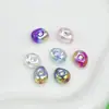 Dingyi Strass Transparente Perlas de Luna Fría Barrocas Perlas Acrílicas Irregulares Galvanizadas con Agujero Pasante Perlas Sueltas Accesorios para Cuentas