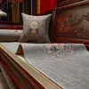 Cojín de Sofá de Estilo Chino Nuevo Cojín Antideslizante Muebles de Madera Maciza Cubierta Antideslizante Colchón Lohan Palisandro Universal para Todas las Estaciones Tela Acolchada