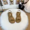 Sandalias retro de suela blanda para mujer, nuevo estilo verano 2026, sandalias planas deportivas, calzado casual para exteriores, sandalias de playa adelgazantes y antideslizantes