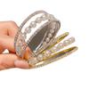 Pulsera Abierta de Doble Capa Flor de Circonita Francesa, Lujo Ligero, Gama Alta, Pulsera Exquisita, Moda Diaria, Pulsera Versátil para Mujer