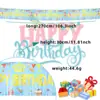 30*270cm Decoraciones de Fiesta de Cumpleaños para Niños Banner Feliz Cumpleaños Tema Disfrazar Lluvia Seda Colgantes